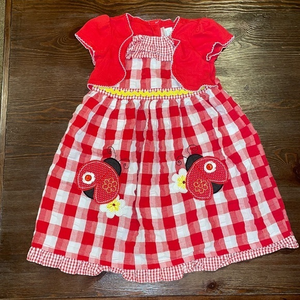5 for $25 ❄️ Girls 6 Red White Checkered‎ Ladybug Dress